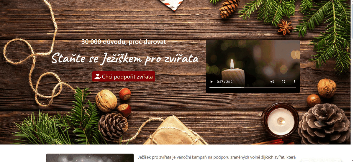 Snímek obrazovky www.jezisekprozvirata.cz (2023)